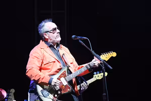 Elvis Costello performing at the Memorial Park Concert in Omaha on Aug. 28, 2021. Please credit Matt A.J. if used elsewhere.