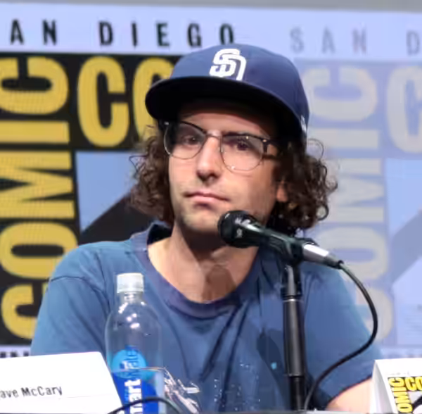 Akiva Schaffer, Jorma Taccone, Dave McCary, Kyle Mooney, Beck Bennett and Kevin Costello speaking at the 2017 San Diego Comic Con International, for "Brigsby Be