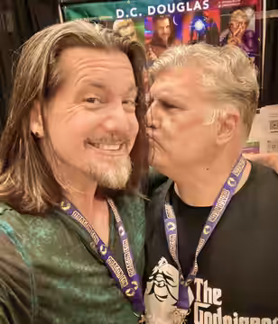 D.C. Douglas and Maurice LaMarche, DragonCon, 2021