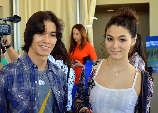 Booboo Stewart With His Sister Fivel Stewart at the 2012 Red Carpet Celebrity Lounge.