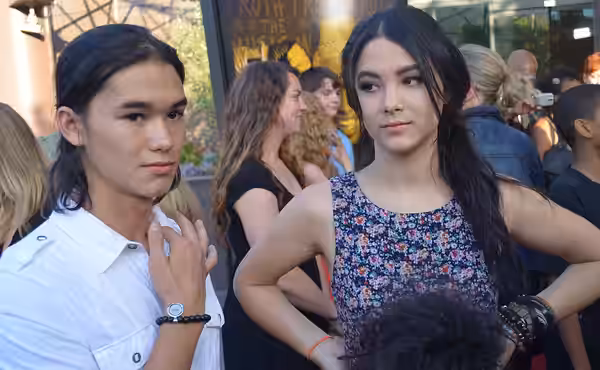Booboo Stewart &amp; Fivel Stewart at the Hollywood Premiere of Disney Channel's "Let It Shine" 2012.