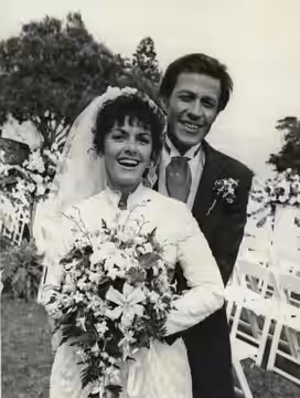 Charles Siebert as Dr. Stanley Riverside and Marcia Rodd as E.J. Riverside in Trapper John, M.D.. (1982)