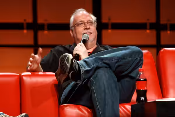 J. Michael Straczynski speaking at the 2013 Phoenix Comicon at the Phoenix Convention Center in Phoenix, Arizona. Please attribute to Gage Skidmore if used else