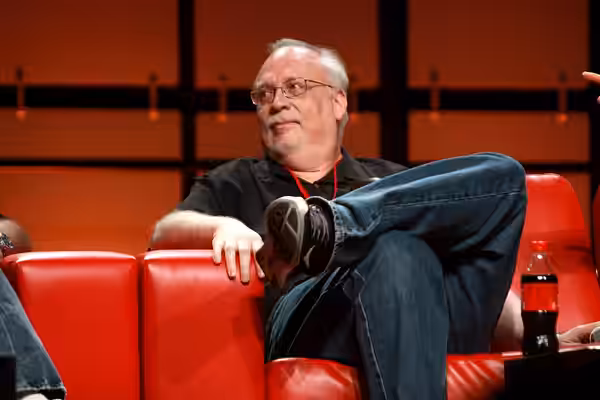 J. Michael Straczynski speaking at the 2013 Phoenix Comicon at the Phoenix Convention Center in Phoenix, Arizona. Please attribute to Gage Skidmore if used else