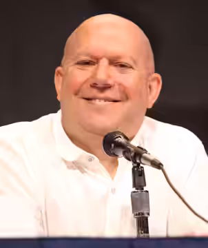 Marc Guggenheim speaking at the 2013 WonderCon in Anaheim, California on March 30, 2013.