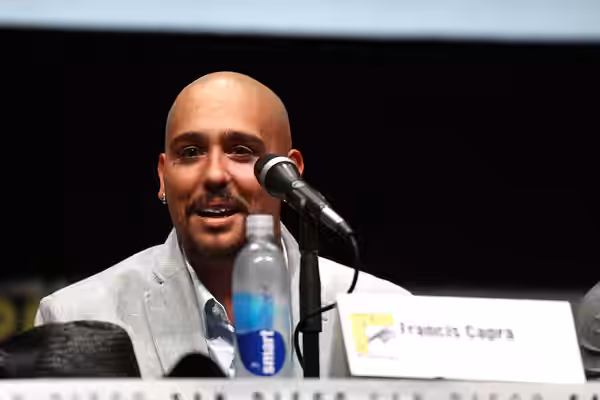 Francis Capra speaking at the 2013 San Diego Comic Con International, for "Veronica Mars", at the San Diego Convention Center in San Diego, California. Please a