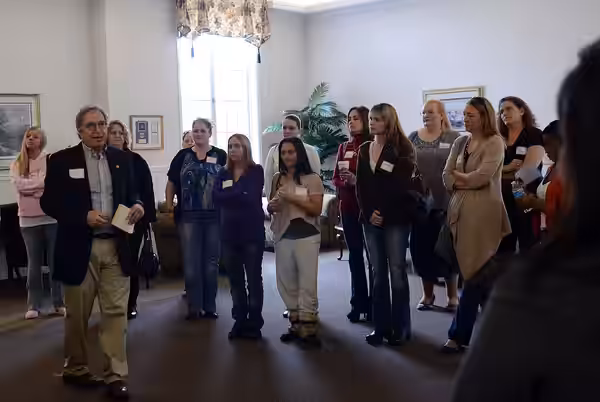 TV show, Army Wives, executive producer, Jeff Melvoin, speaks to Joint Base Lewis-McChord Army spouses before beginning the focus group at the Family Readiness  (2012)