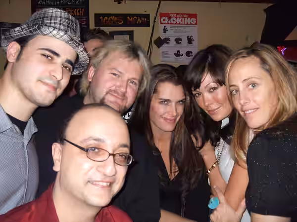 Thaler with Brooke Shields, Kim Raver, Lindsey Price and PGS members on the set of NBC's Lipstick Jungle. (2008)