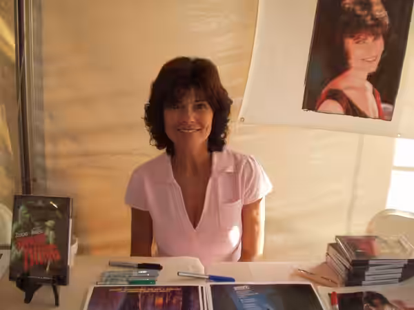 Adrienne Barbeau. She looks good, but skinny. Her twins that she had as an older mom are now eight (I asked). (2005)