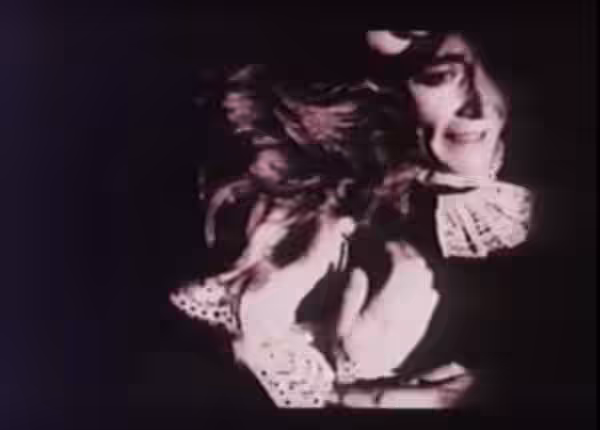 Clip from Sisters trailer showing abstract black-and-white flashback scene with Jennifer Salt and Margot Kidder (1973)