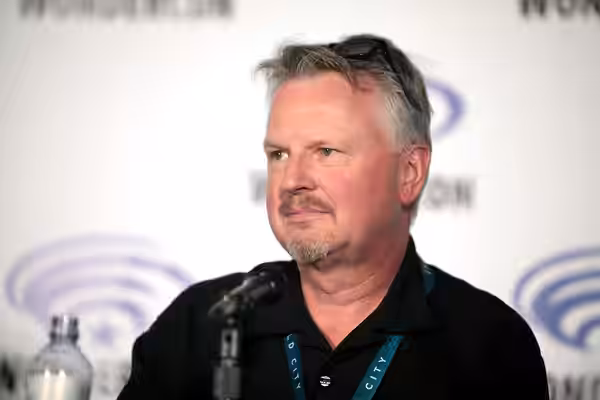 David Hoselton speaking at the 2016 WonderCon for Houdini and Doyle at the Los Angeles Convention Center in Los Angeles, California.