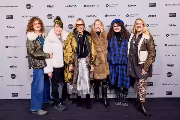 Linda Lichter, Kathleen Hanna, Tamra Davis, Kim Gordon, Jessica Hernández and Shelby Meade at the 2026 Sundance Film Festival for The Best Summer