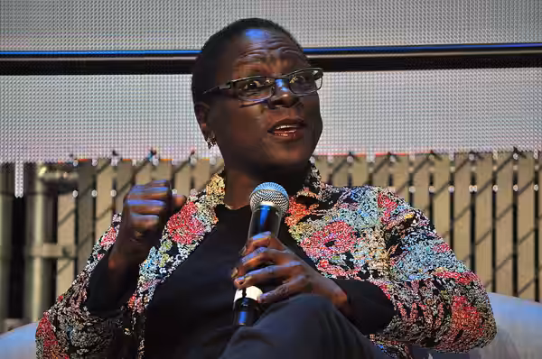 Sharon Jones, on the keynote panel of 2014 Pop Conference, EMP Museum, Seattle, Washington, U.S.