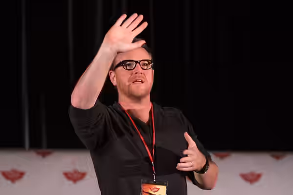 Robert Duncan McNeill, on the Chuck panel, at the Phoenix Comicon in Phoenix, Arizona. Please attribute to Gage Skidmore if used elsewhere. (2011)