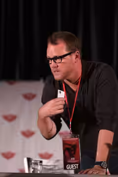 Robert Duncan McNeill, on the Chuck panel, at the Phoenix Comicon in Phoenix, Arizona. Please attribute to Gage Skidmore if used elsewhere. (2011)