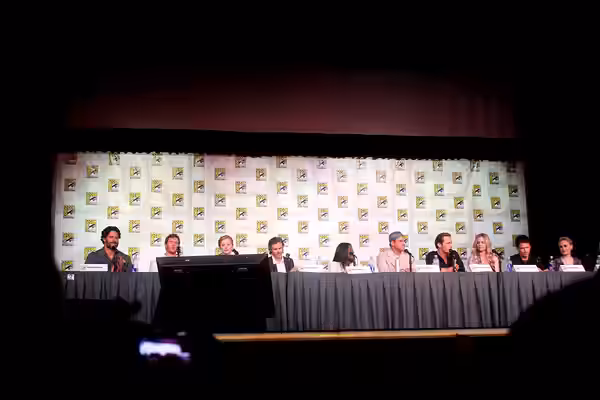 The True Blood cast speaking at the 2012 San Diego Comic-Con International in San Diego, California. Please attribute to Gage Skidmore if used elsewhere.