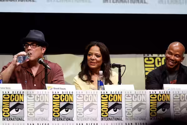 David Zayas, Lauren Vélez &amp; Erik King speaking at the 2013 San Diego Comic Con International, for "Dexter", at the San Diego Convention Center in San Diego,