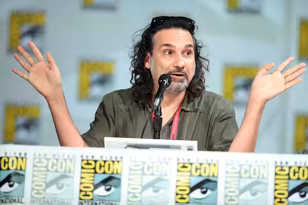 Dino Stampotopoulos speaking at the 2014 San Diego Comic Con International, for "Community", at the San Diego Convention Center in San Diego, California. Please