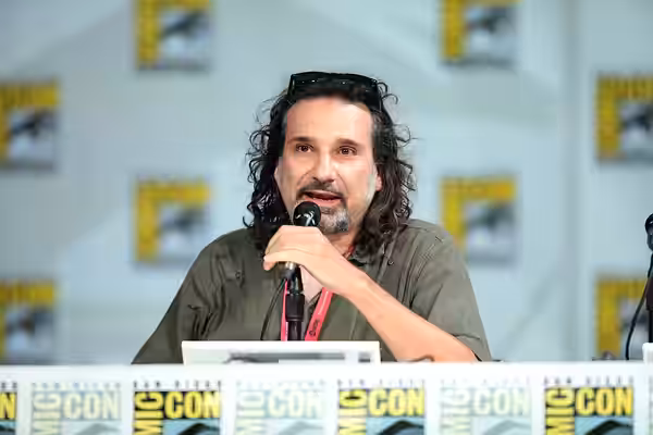 Dino Stampotopoulos speaking at the 2014 San Diego Comic Con International, for "Community", at the San Diego Convention Center in San Diego, California. Please