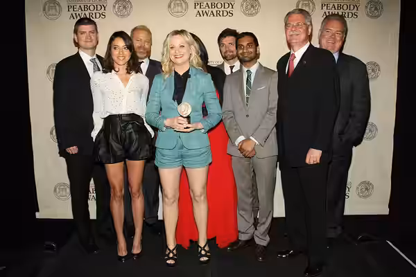 PHOTO CREDIT: ANDERS KRUSBERG / PEABODY AWARDS Mike Schur, Aubrey Plaza, Nick Offerman, Retta, Amy Poehler, Adam Scott, Aziz Ansari and Jim O'Heir 71st Annual P (2012)
