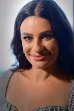 Lea Michele photographed at a press event for Funny Girl on Sept 8, 2022