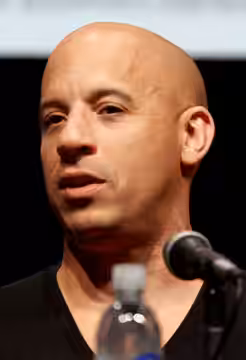 Vin Diesel speaking at the 2013 San Diego Comic Con International, for "Riddick", at the San Diego Convention Center in San Diego, California. Please attribute 