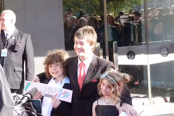 Tyger Drew-Honey, Daniel Roche and Ramona Marquez - Outnumbered, at the BAFTA's (2009)