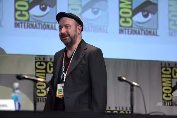 Paul McGuigan speaking at the 2015 San Diego Comic Con International, for "Victor Frankenstein", at the San Diego Convention Center in San Diego, California. Pl