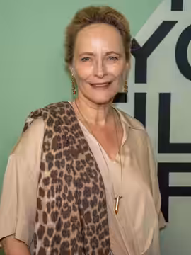 Laila Robins, actress, at the 63rd annual New York Film Festival at Lincoln Center in 2025 for the film Blue Moon