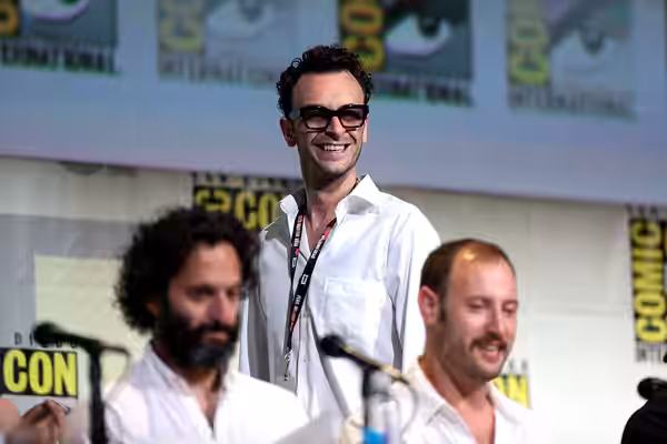 Joseph Gilgun speaking at the 2016 San Diego Comic Con International, for "Preacher", at the San Diego Convention Center in San Diego, California. Please attrib