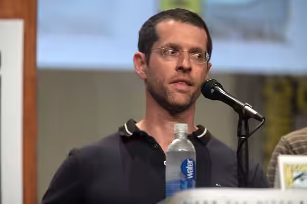 D. B. Weiss speaking at the 2014 San Diego Comic Con International, for "Game of Thrones", at the San Diego Convention Center in San Diego, California. Please a