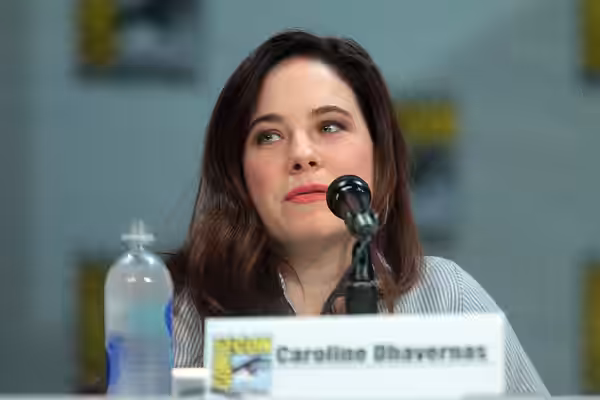 Caroline Dhavernas speaking at the 2014 San Diego Comic Con International, for "Hannibal", at the San Diego Convention Center in San Diego, California. Please a