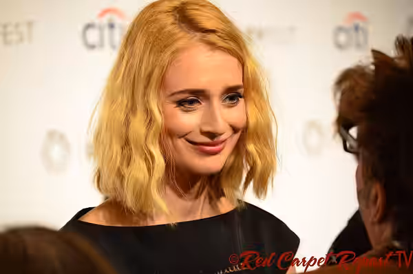 Actress Caitlin Fitzgerald at the Masters of Sex event at PaleyFest 2014 with a red carpet and LIVE streamed panel with cast and creators at the Dolby Theatre i