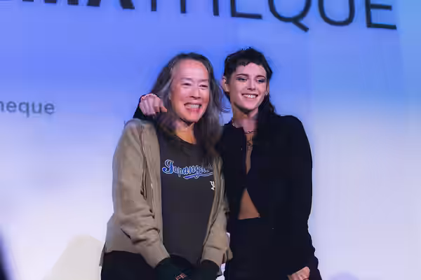Karyn Kusama and Kristen Stewart at a Q&amp;A for The Chronology of Water (2025)