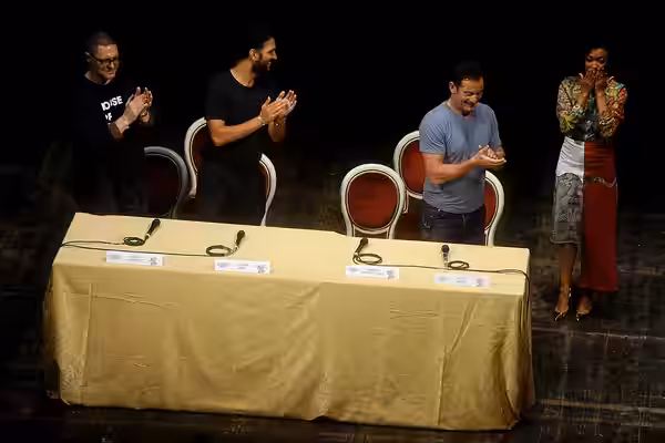 Aaron Roberts, Shazad Latif, Sonequa Martin-Green e Jason Isaacs. Teatro del Giglio. Lucca. (2017)