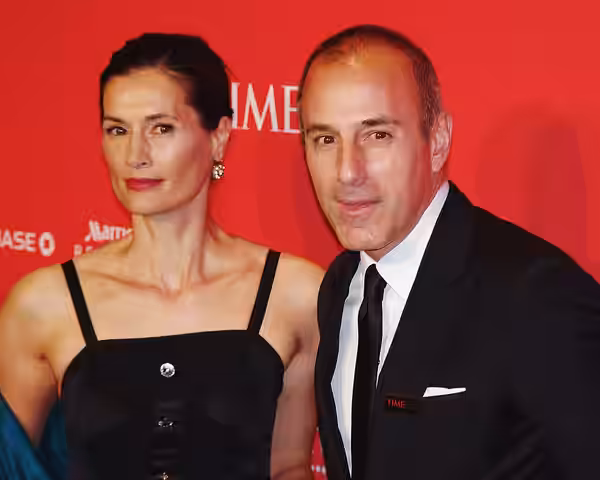 Annette Roque and Matt Lauer at the 2012 Time 100 gala.