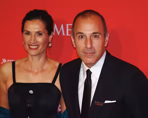 Annette Roque and Matt Lauer at the 2012 Time 100 gala.