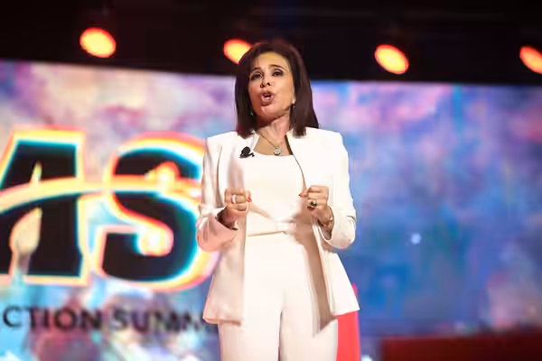 Judge Jeanine Pirro speaking with attendees at the 2022 Student Action Summit at the Tampa Convention Center in Tampa, Florida.