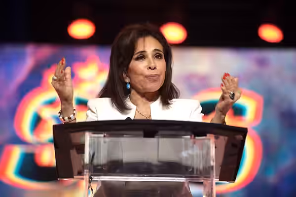 Judge Jeanine Pirro speaking with attendees at the 2022 Student Action Summit at the Tampa Convention Center in Tampa, Florida.
