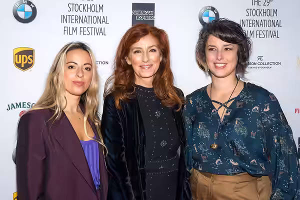 Crystal Moselle, Git Scheynius and Beatriz Seigner at the red carpet before the award ceremony at the Stockholm International Film Festival on November 16, 2018