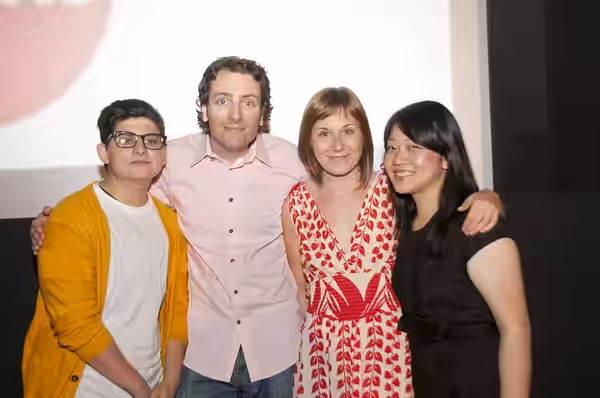 The Oliver Bump's Birthday team! (L-R) Tiffany Beaudin (editor), Simon McNabb (writer), Jordan Canning (director) and Jessica Cheung (producer). Missing: Mark P (2011)