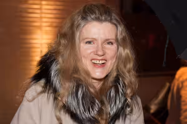 German actress Barbara Sukowa, arriving at the after show opening party of the 60th Berlin International Film Festival. (2010)