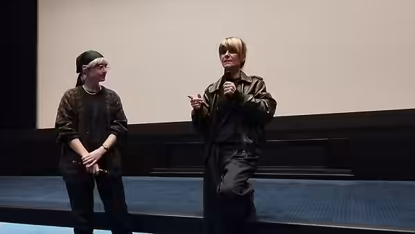Marina Foïs présentant "L'Atelier" de Laurent Cantet à la Cinémathèque française, le 6 novembre 2025.