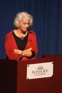 Roanoke-based journalist and author, Beth Macy, spoke and read from her award-winning book, "Factory Man: How one furniture maker battled offshoring, stayed loc (2014)