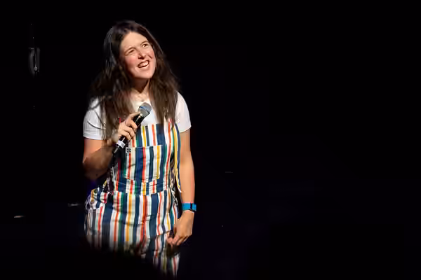 Rosie Jones, comedian, at the 2024 Edinburgh Festival Fringe in Edinburgh, Scotland.