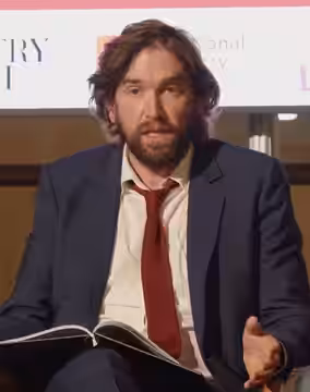 Owen McDonnell reading a poem at the British Library's Josephine Hart Poetry Hour in December 2022 (uploaded in January 2023)