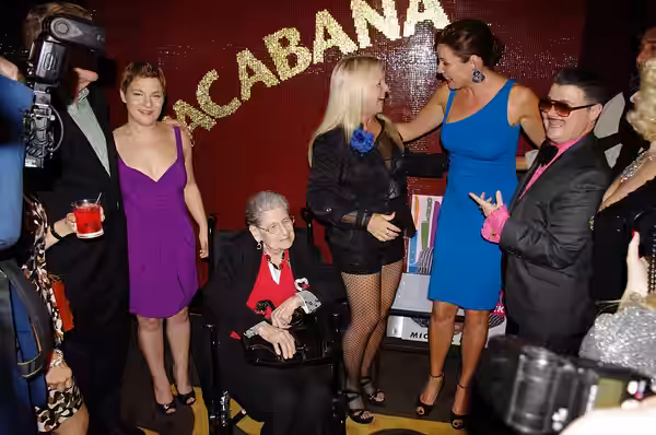 Daisy Eagan, Geri Reischl, Michael Musto's mother, LuAnn de Lesseps and Murray Hill at the Copacabana in New York for the launch of Michael Musto's new book, Fo (2011)