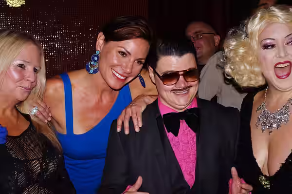 Geri Reischl, LuAnn de Lesseps, Murray Hill and Miss Dirty Martini at the Copacabana in New York for the launch of Michael Musto's new book, Fork on the Left, K (2011)