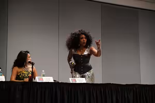Two drag queens at RuPaul's DragCon in NYC in 2017