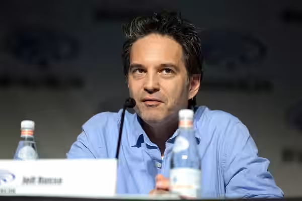 Jeff Russo speaking at the 2018 WonderCon at the Anaheim Convention Center in Anaheim, California. Please attribute to Gage Skidmore if used elsewhere.
